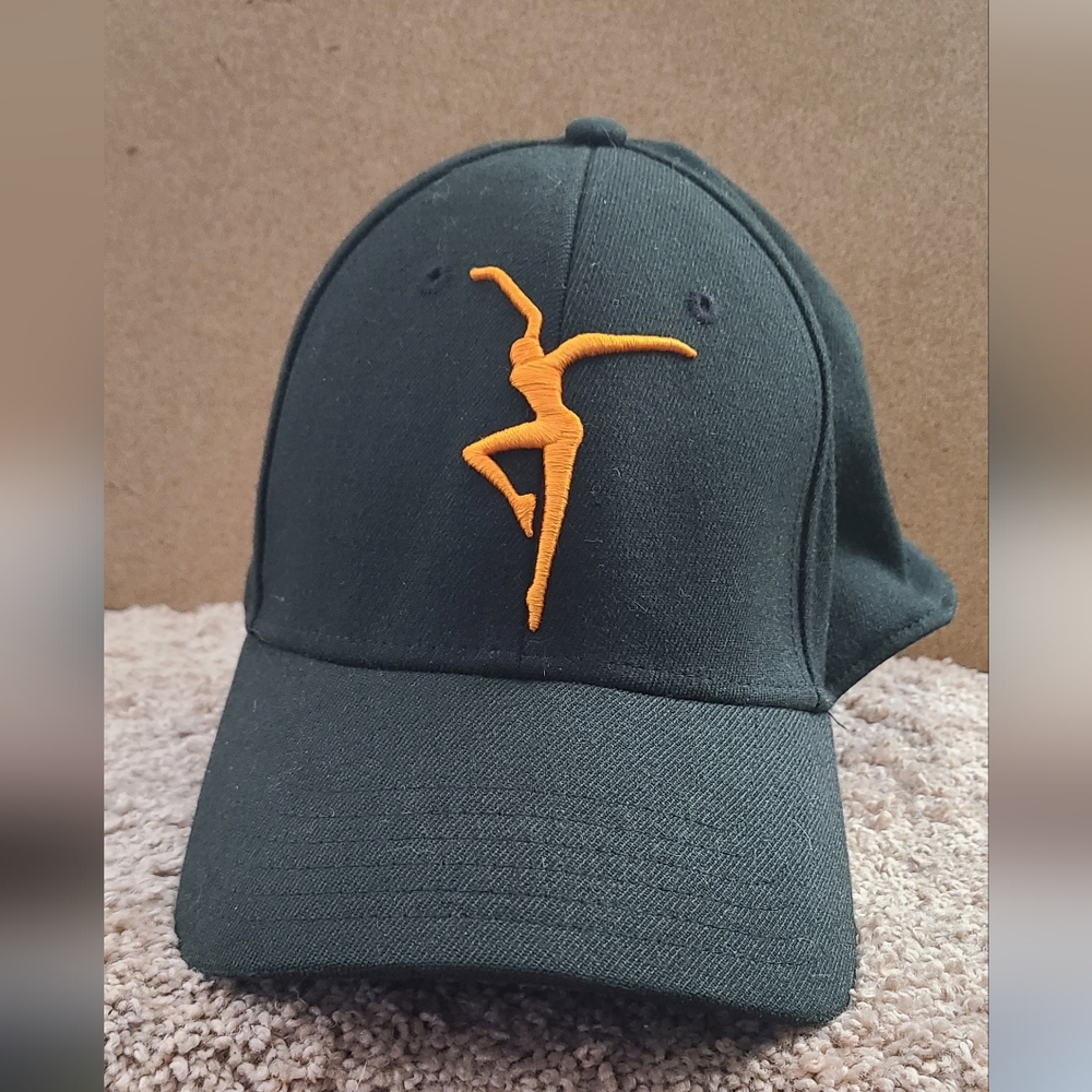 Black Cap with Orange Logo
